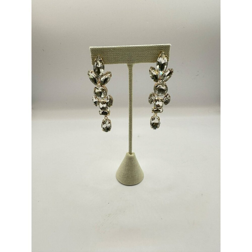 Rhinestone Bridal Crystal Clear Dangled‎ Drop Earrings